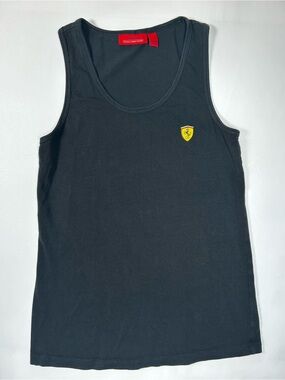 Scuderia Ferrari Formula 1 Black Scoop Neck Tank Top Womens Medium F1